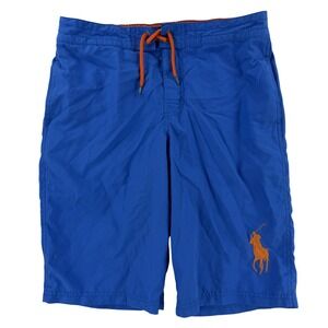 Polo Ralph Lauren Swim Trunks Youth XL 18-20 Blue Big Pony Mesh Drawstring
